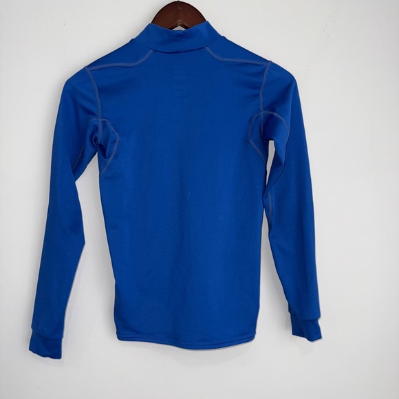 NIKE Dri-Fit Boys Large Blue Mock Neck Long Sleeve Compression Base Layer L6 - Picture 3 of 3